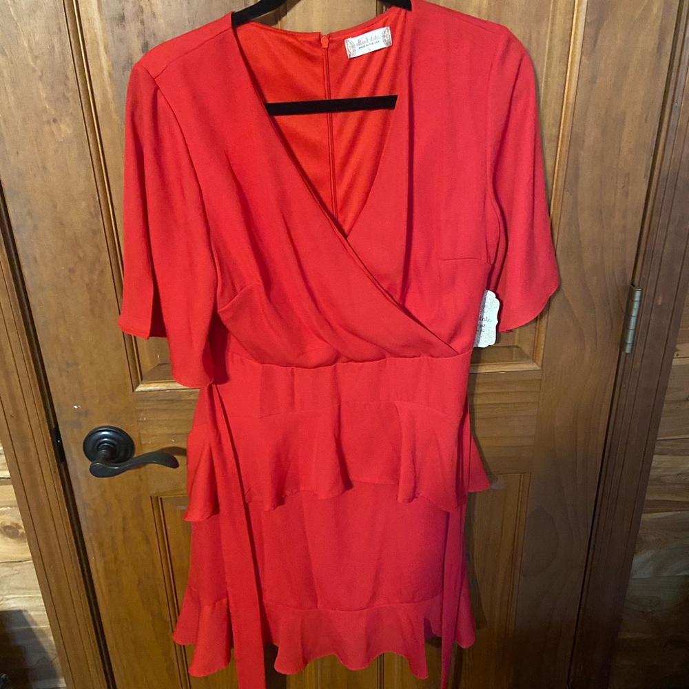 Altar’d State Red Ruffle Dress